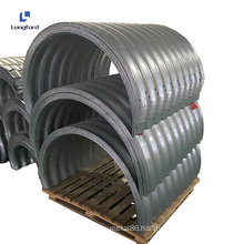 Bridge complete galvanized metal tunnel steel culvert pipe 2m 1m 3m diameter spiral corrugated culvert tube machine